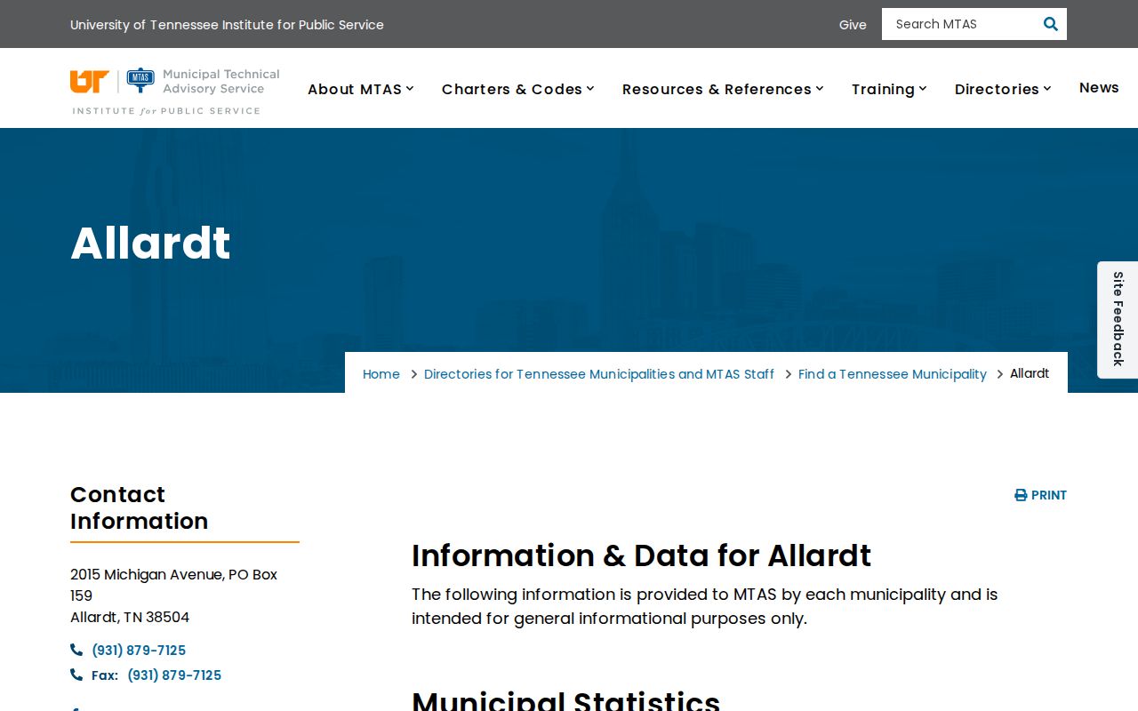 Allardt criminal records municipal directory
