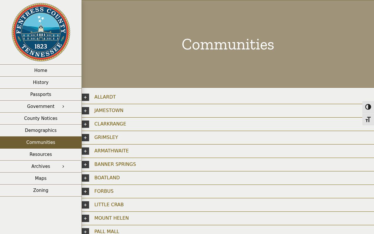Allardt criminal history communities profile