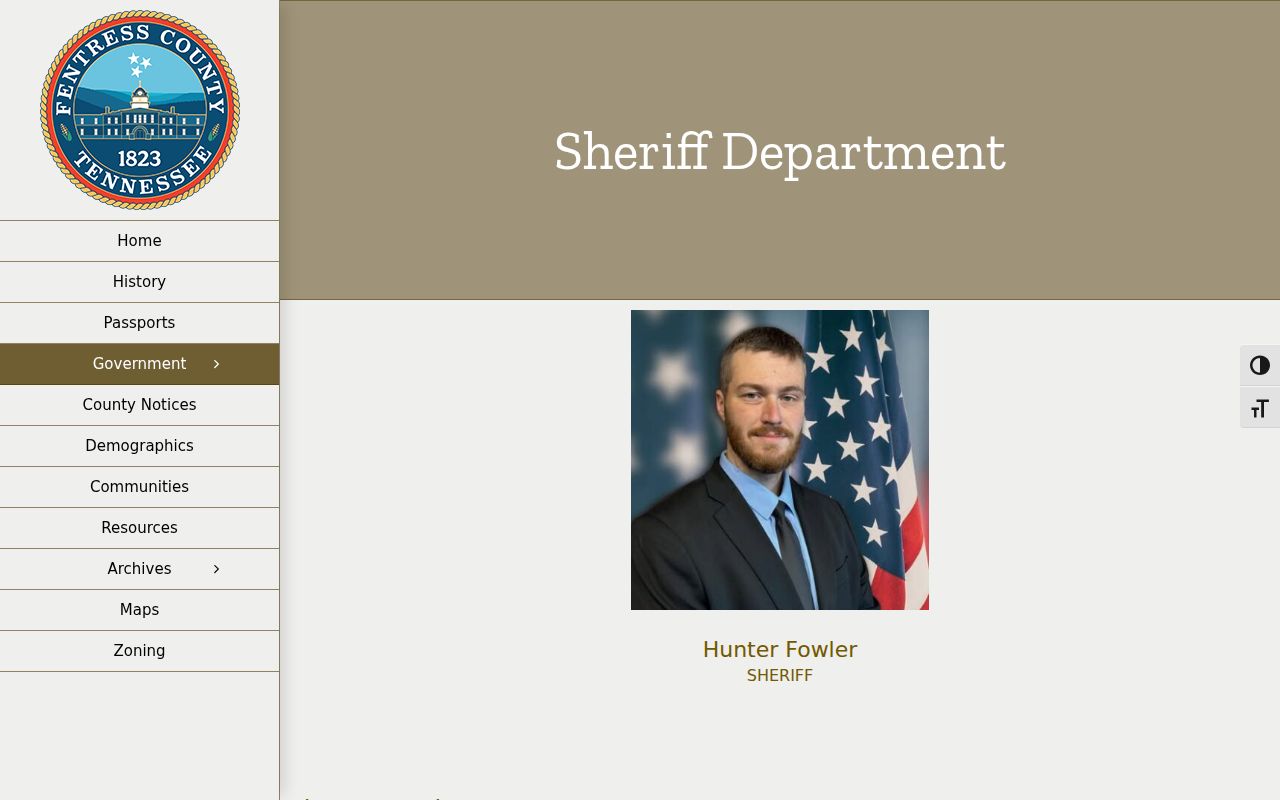 Fentress County arrest search through the Sheriff's Department