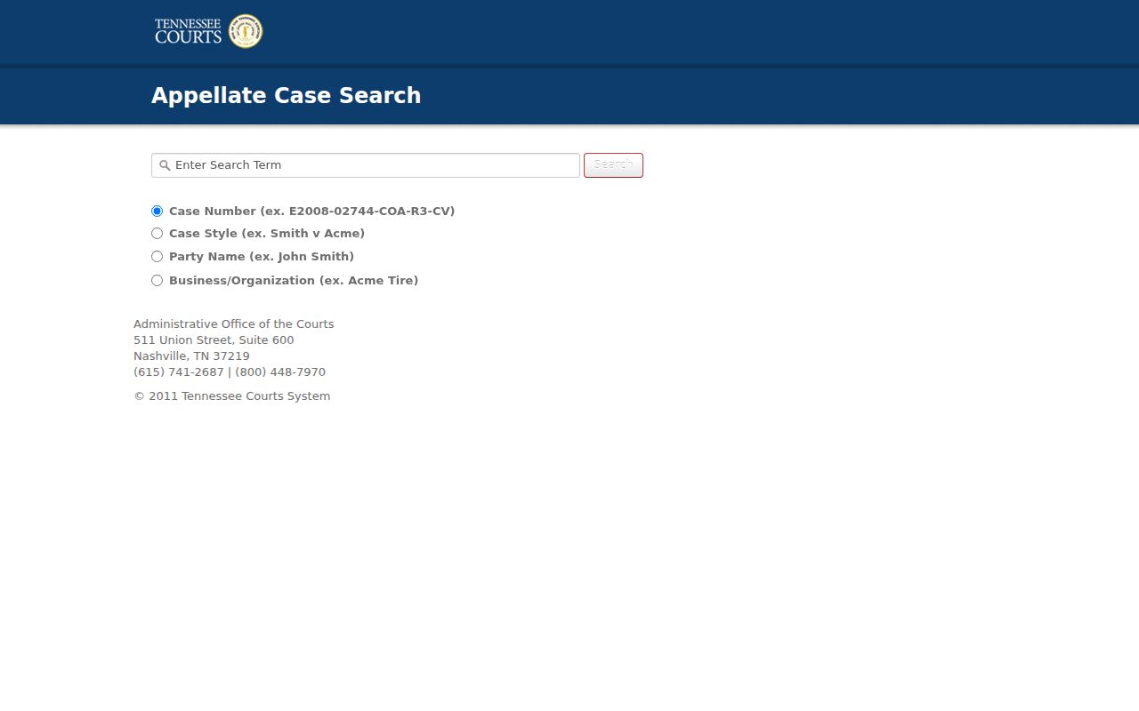 Tennessee appellate search for Fentress County criminal court history